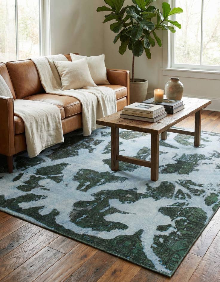 Detail image of 5' 10 x 6' 8  Hand Knotted Ultra Vintage Persian Wool Square Rug