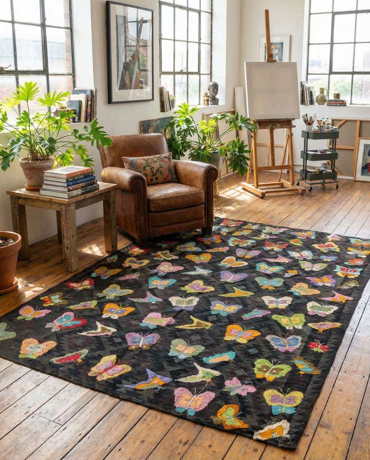 185cm x 270cm Tissé à la main Kilim Suzani Tapis Laine