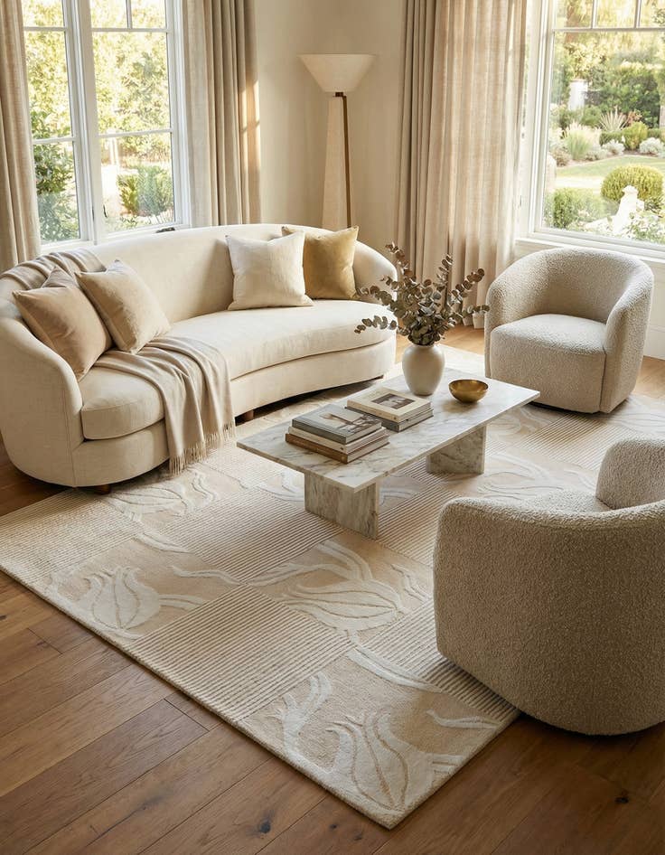 Detail image of  5' 9 x 7' 10  Hand Knotted Darya Wool Rug