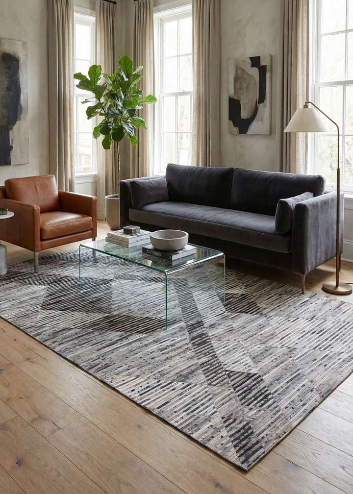 5' x 8' 1 Cowhide Stocks Rug