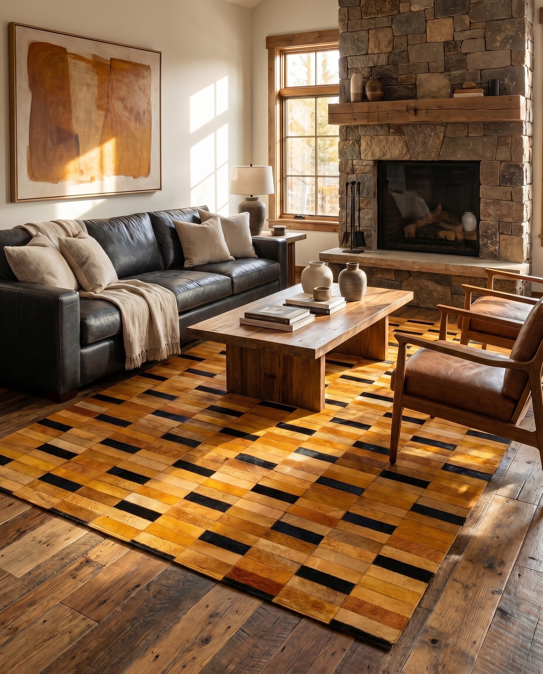 5' x 8' Cowhide - Patchwork Rug