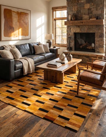 5' x 8' Cowhide - Patchwork Rug