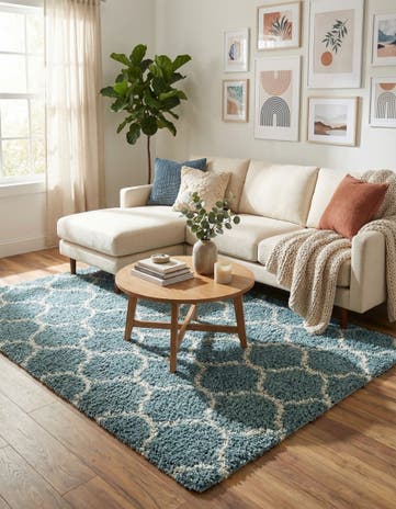 6' x 9' Lattice Shag Rug