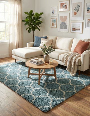 6' x 9' Lattice Shag Rug