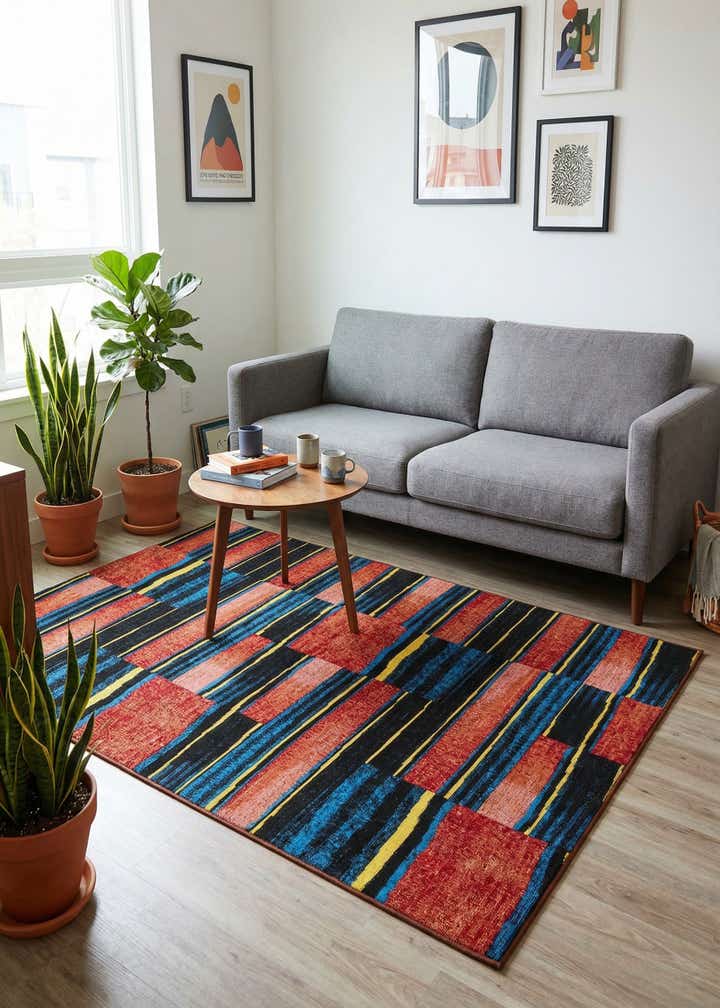 4' x 6' Easy-Clean Modern Indoor / Outdoor Rug
