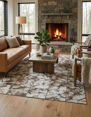 4' 11 x 7' 10 Cowhide - Patchwork Rug