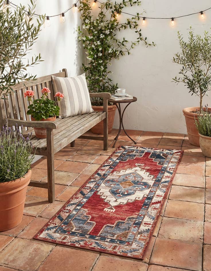 Detail image of 2' x 5' Easy-Clean Traditional Indoor / Outdoor Runner Rug
