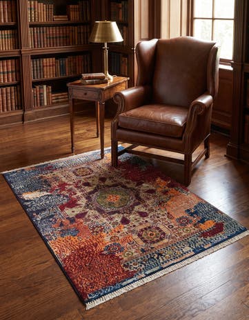 3' 4 x 4' 1 Hand Knotted Mamluk Ziegler Rug
