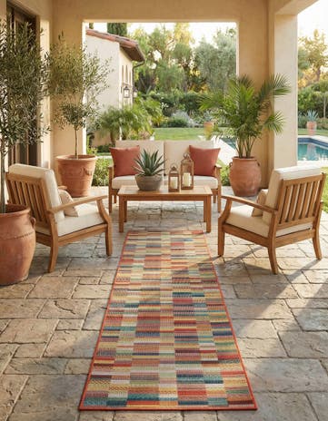 2' 7 x 12' Easy-Clean Baja Indoor / Outdoor Runner Rug