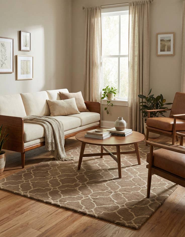 Detail image of 5' 1 x 8' Luna Wool Rug