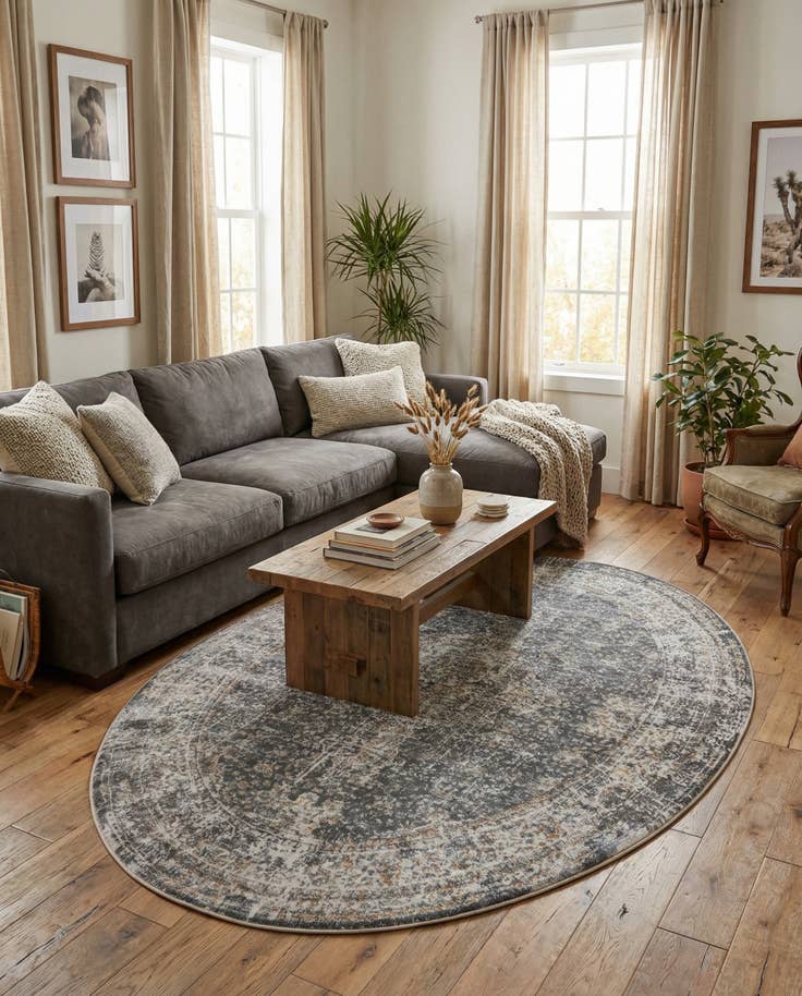 Detail image of 5' x 8' Santiago Oval Rug