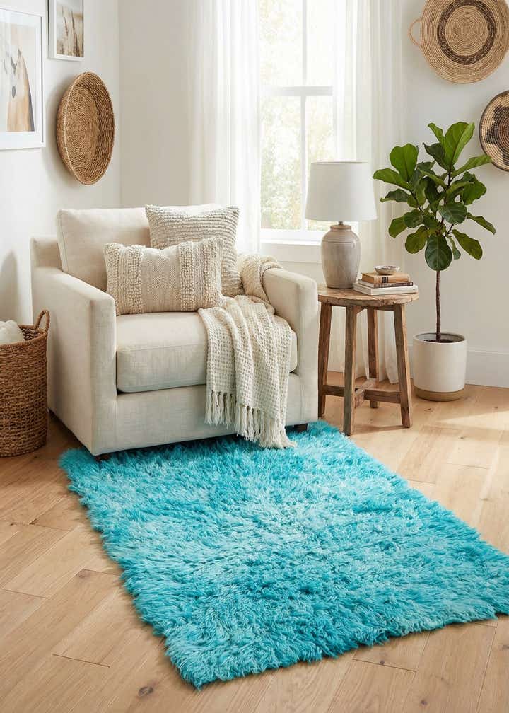 2' 9 x 4' 9 Hand Knotted Moroccan Wool Rug