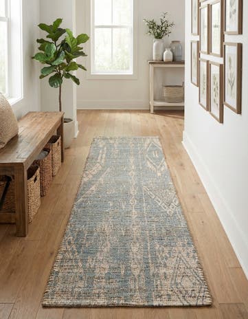 2' 2 x 8' Hand Woven Chenille Jute Runner Rug