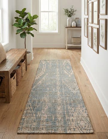 2' 2 x 8' Hand Woven Chenille Jute Runner Rug
