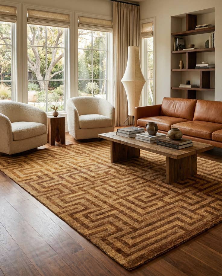 Detail image of 5' 6 x 8' Juma Wool Rug