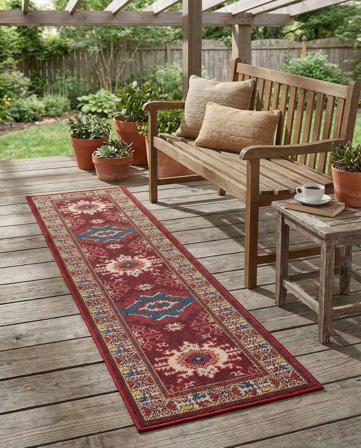 2' x 8' Easy-Clean Baja Indoor / Outdoor Runner Rug