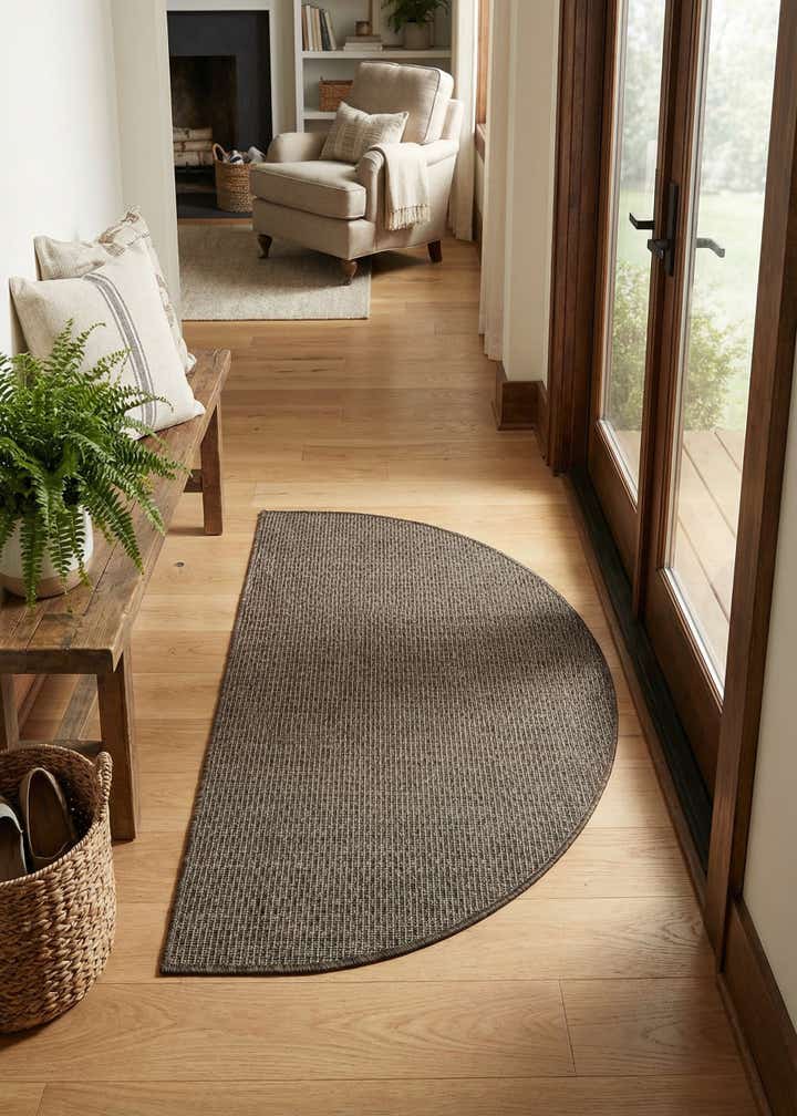2' 7 x 4' Easy-Clean Solid Indoor / Outdoor Hearth Rug