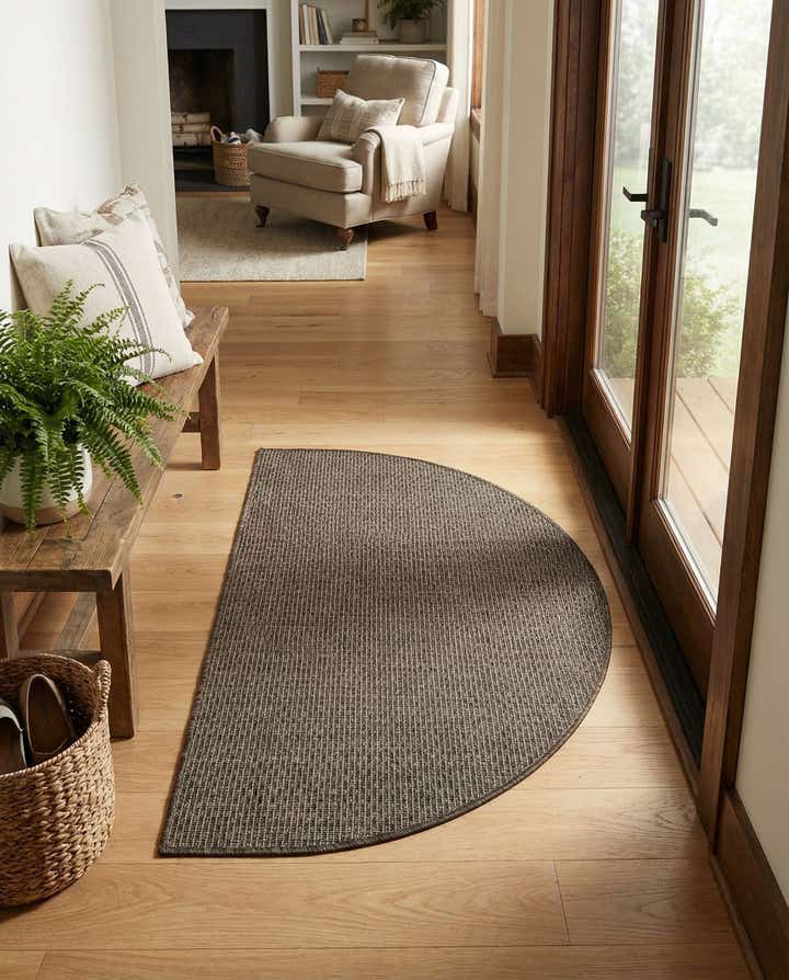 2' 7 x 4' Easy-Clean Solid Indoor / Outdoor Hearth Rug