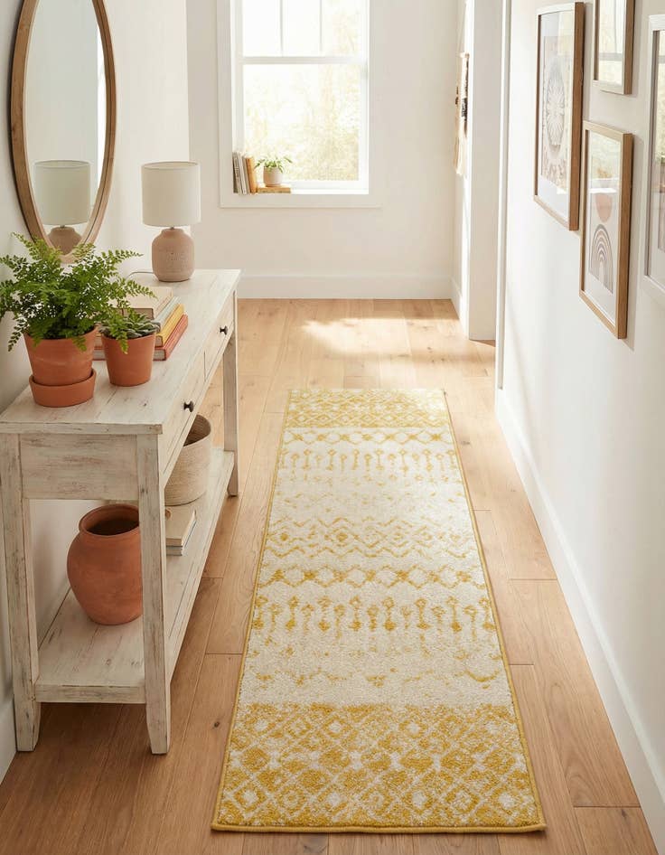 Detail image of  2' x 6' Moroccan Trellis Runner Rug