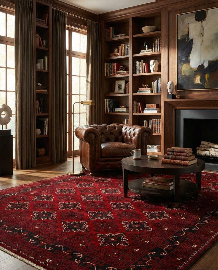 Detail image of 6' 4 x 9' 8 Hand Knotted Khal Mohammadi Wool Rug