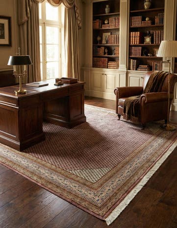 6' 8 x 9' 5 Hand Knotted Mir Wool Rug