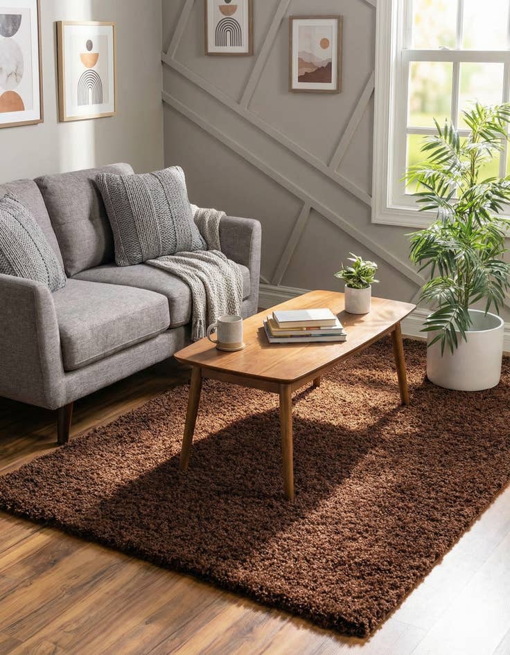 Detail image of  3' x 5' 3 Solid Shag Rug