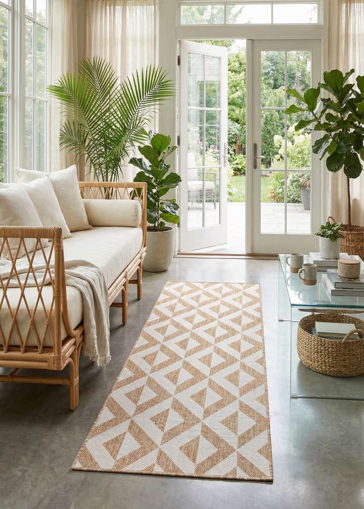 2' 3 x 6' Easy-Clean Jill Zarin Indoor / Outdoor Runner Rug
