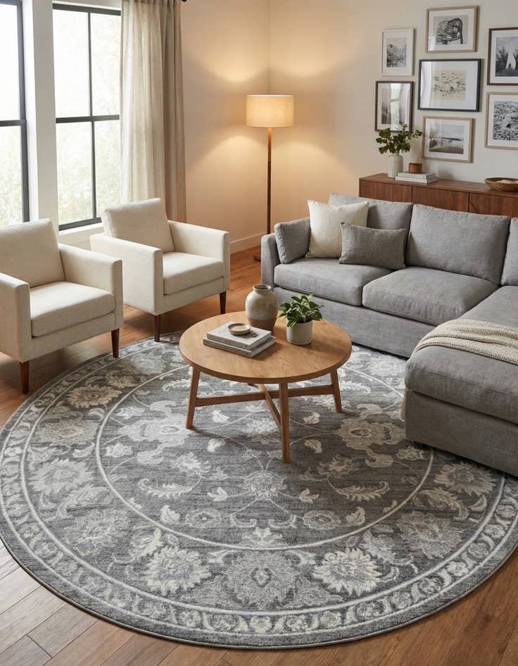 Detail image of 10' x 10' Boston Round Rug