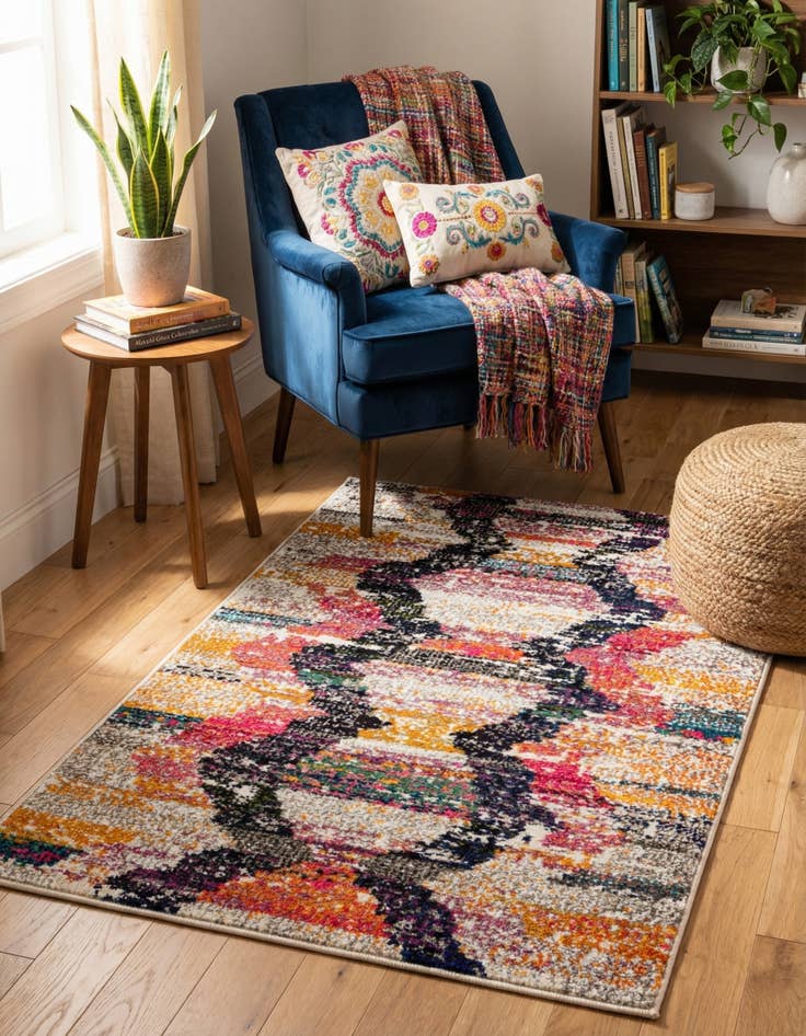Detail image of  2' 2 x 3'  Washable Vivid Rug