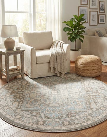 Cloud Gray Whitney Round Rug