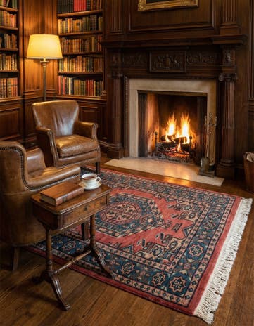 3' 3 x 4' 6 Hand Knotted Bokhara Wool Rug