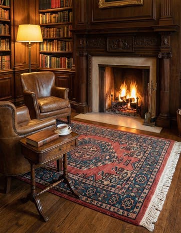 3' 3 x 4' 6 Hand Knotted Bokhara Wool Rug