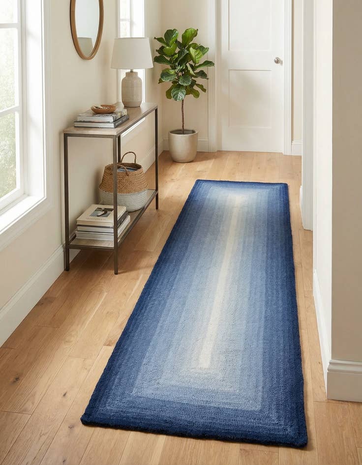 Detail image of 2' x 8' Ombre Wool Runner Rug