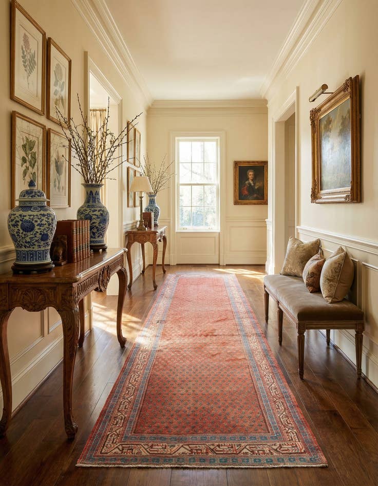 Detail image of 3' 10 x 10' 6 Hamedan Runner Rug