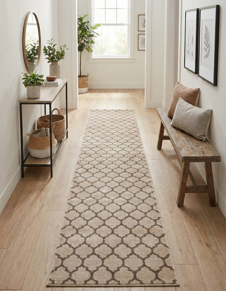 Detail image of  2' 7 x 13' Lattice Runner Rug