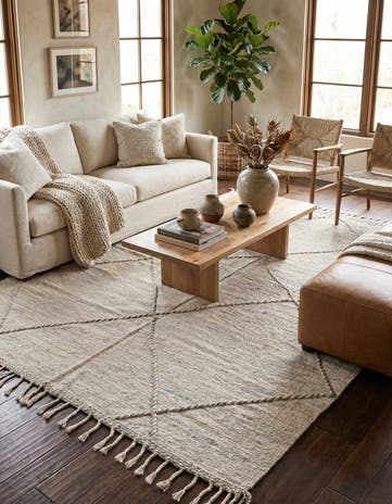 6' 8 x 9' 10 Hand Knotted Moroccan Wool Rug