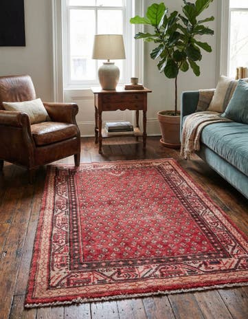 3' 6 x 5' 5 Hand Knotted Ultra Vintage Persian Wool Rug