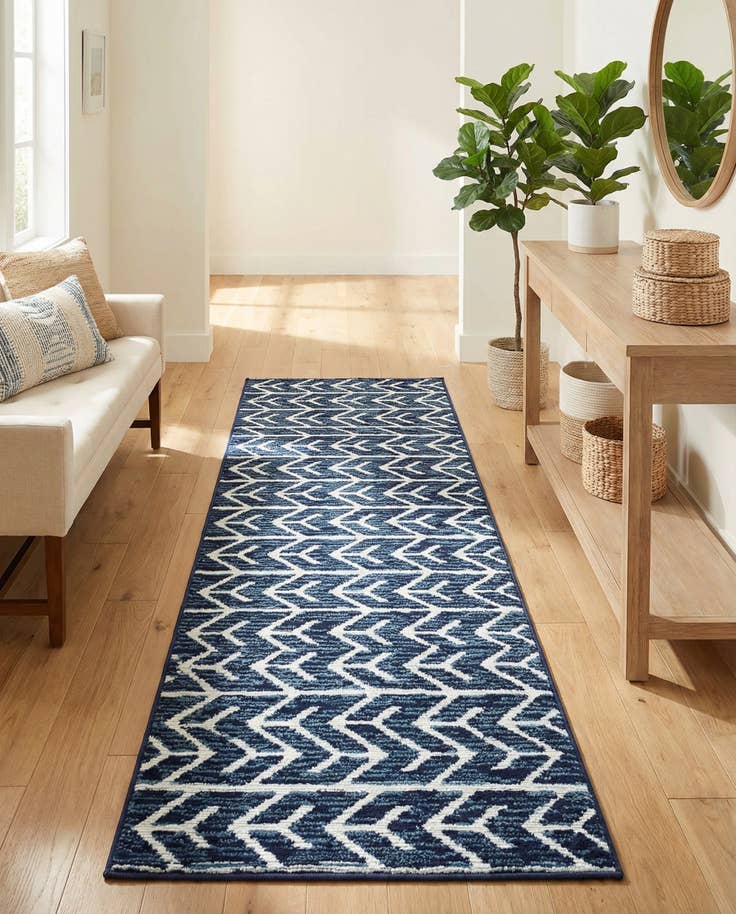 Detail image of 2' 7 x 10' Easy-Clean Sabrina Soto Aston Indoor / Outdoor Runner Rug