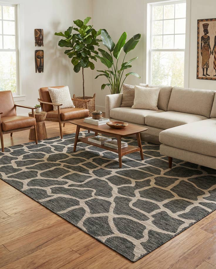 Detail image of 7' 10 x 11' Easy-Clean Safari Indoor / Outdoor Rug