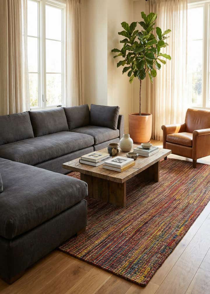 7' x 9' 7 Hand Knotted Darya Wool Rug