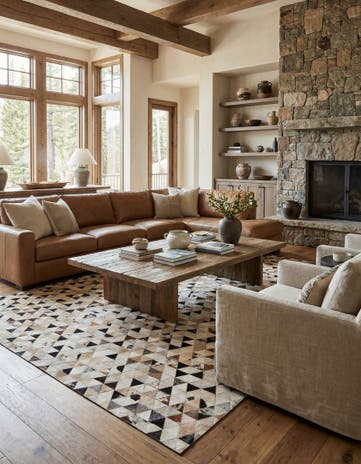 8' x 9' 10 Cowhide - Patchwork Rug