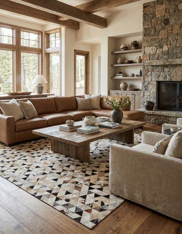 8' x 9' 10 Cowhide - Patchwork Rug