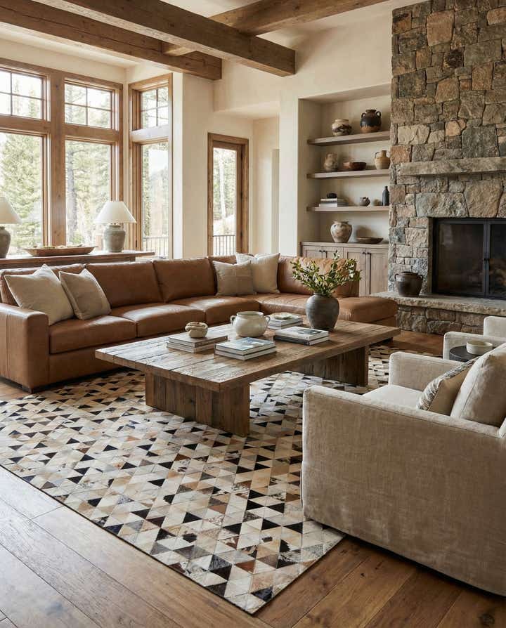 8' x 9' 10 Cowhide - Patchwork Rug