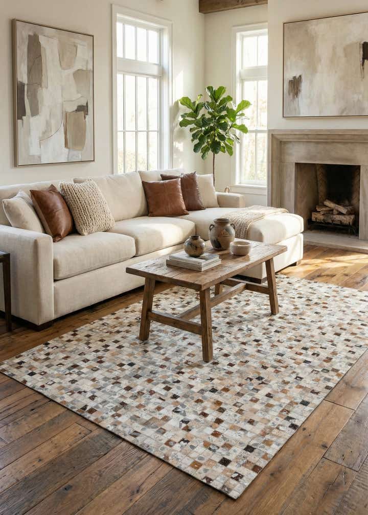 5' x 8' Cowhide Stocks Rug