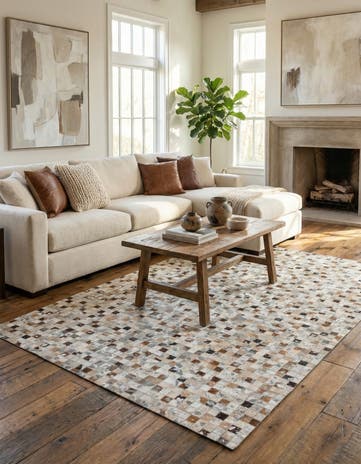 5' x 8' Cowhide Stocks Rug