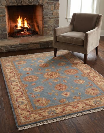 3' 5 x 5' 1 Hand Knotted Ziegler Rug