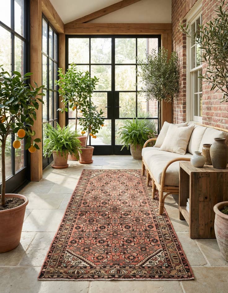 Detail image of 3' 8 x 7' 4 Hamedan Rug