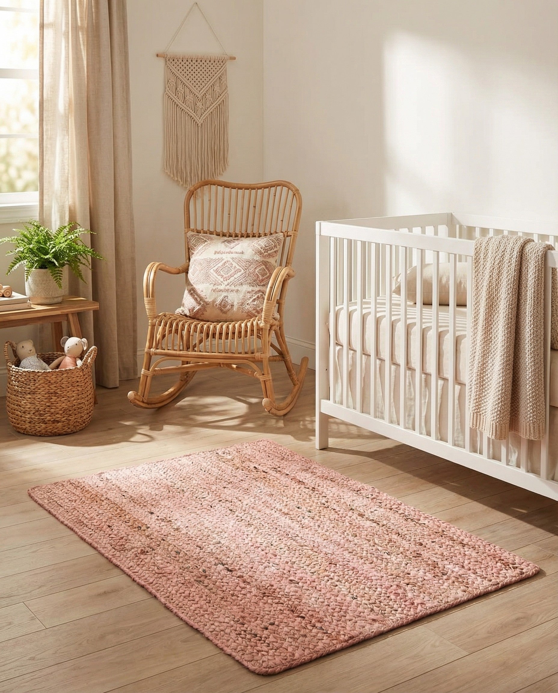  2' x 3' 1  Hand Braided Jute Rug