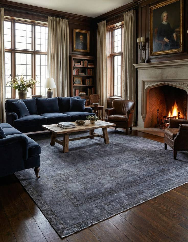 Detail image of 9' 6 x 12' 6  Hand Knotted Ultra Vintage Persian Wool Rug