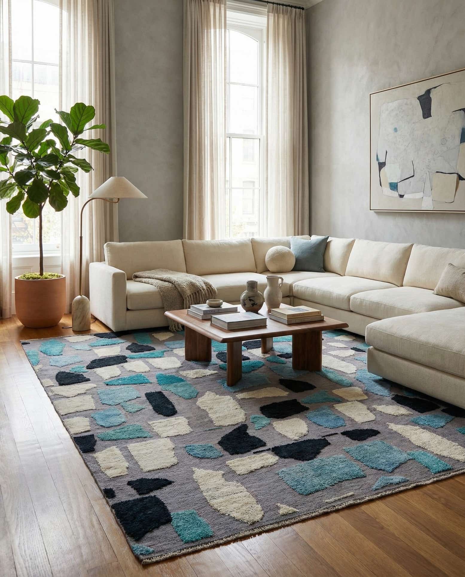 8' 3 x 10' 6 Hand Knotted Darya Wool Rug